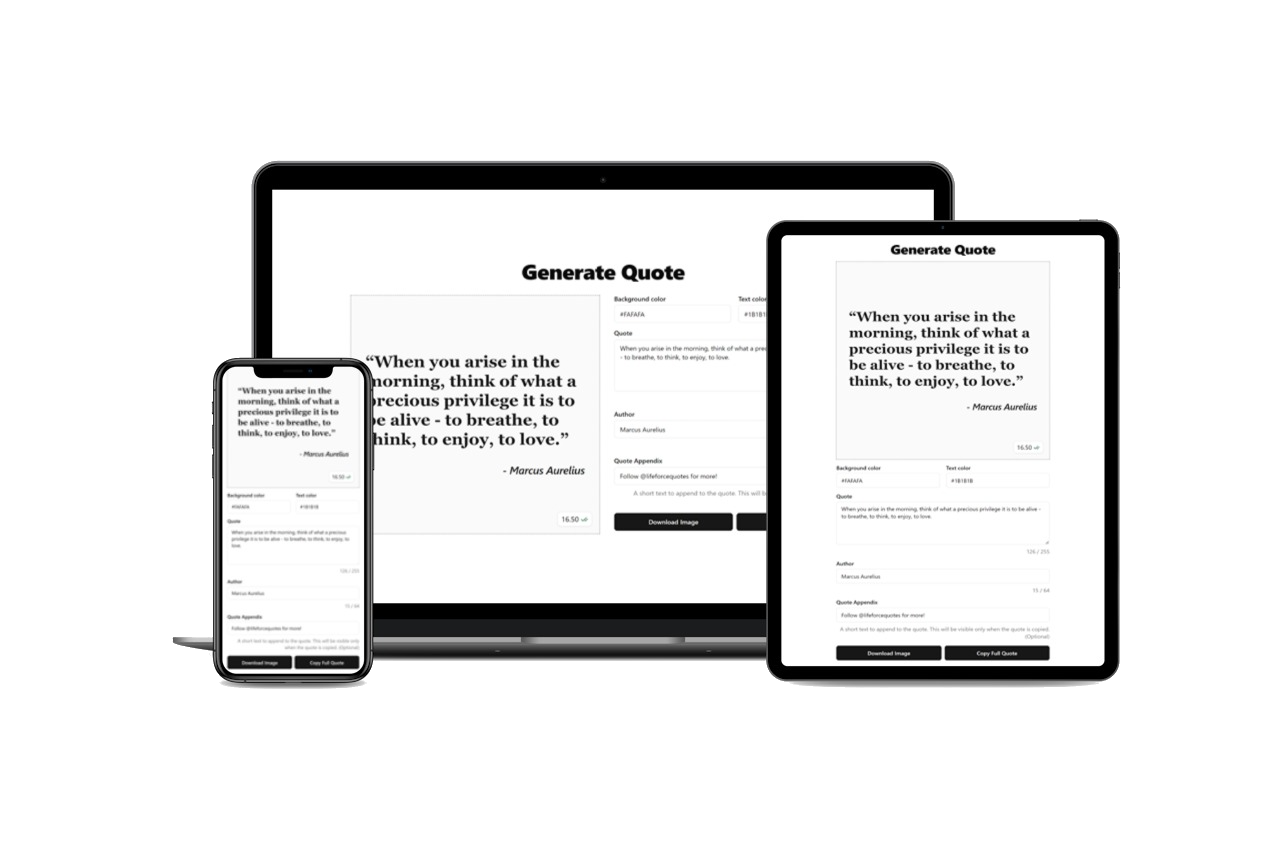 Instagram Quote Generator mock